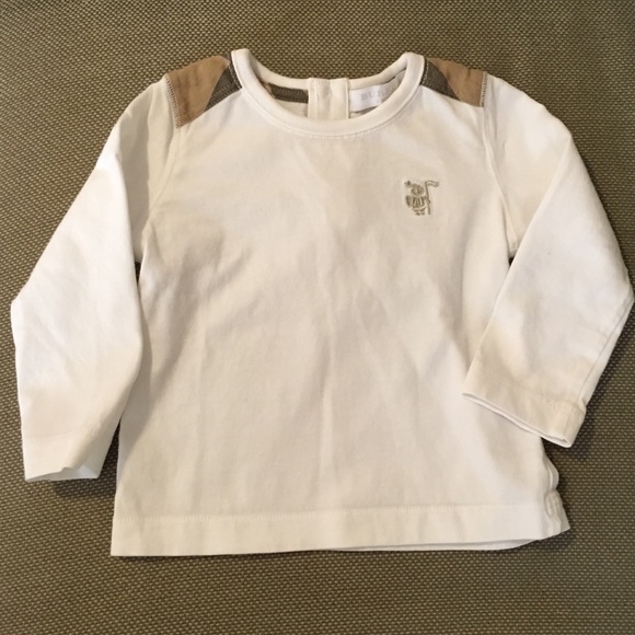 burberry white long sleeve shirt